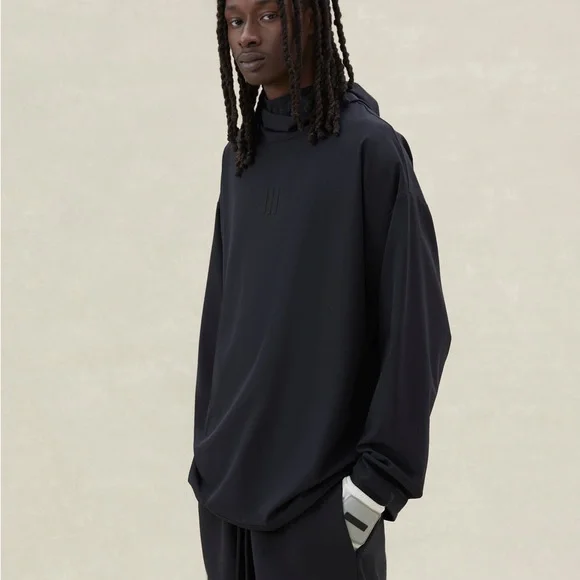 ADIDAS X Fear Of God Athletics Black Stretch Woven Hoodie NWT Size